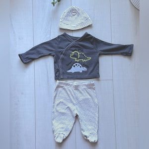 Gerber 3-piece Baby Boys Dino Take Me Home Set - NB